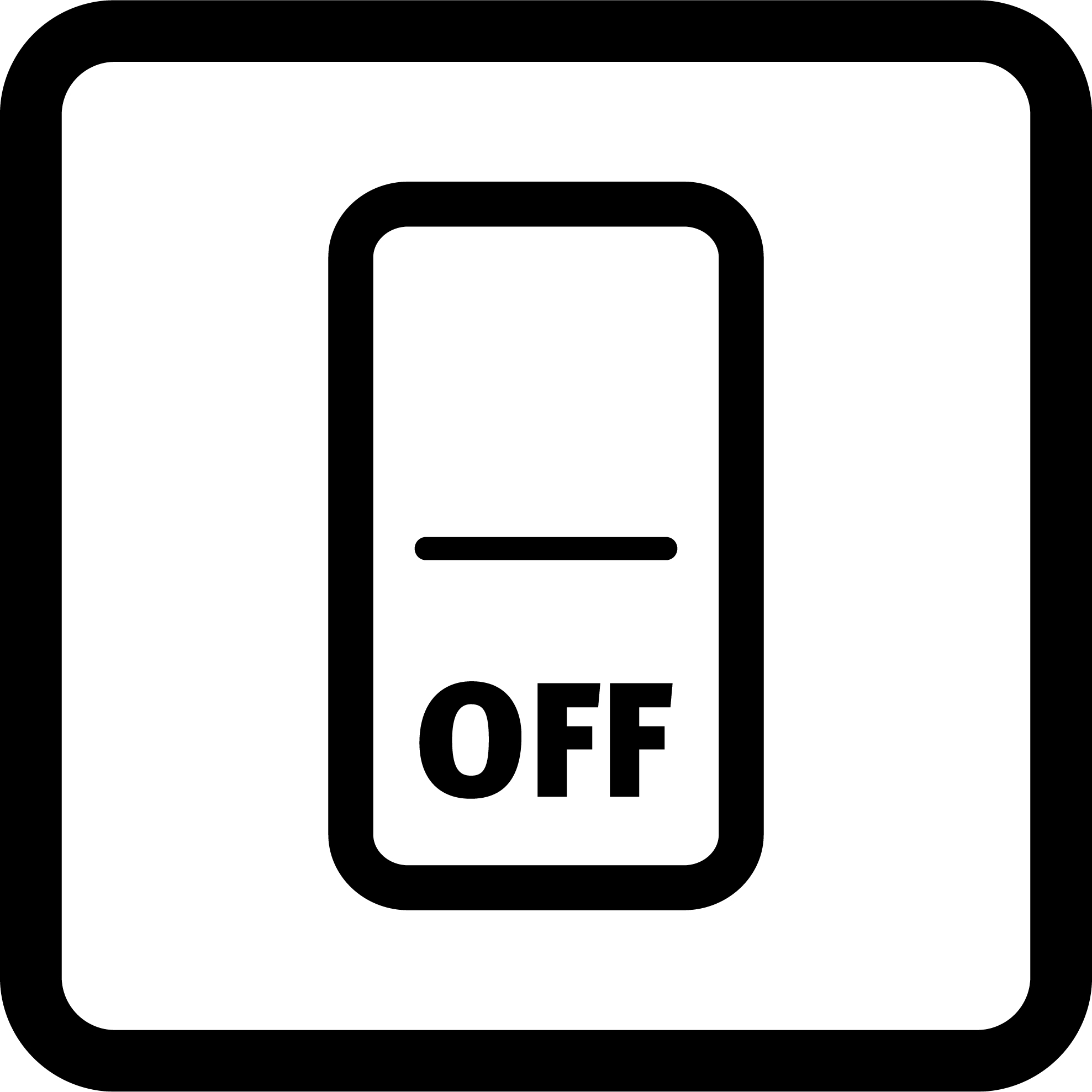 Light switch with word 'Off'