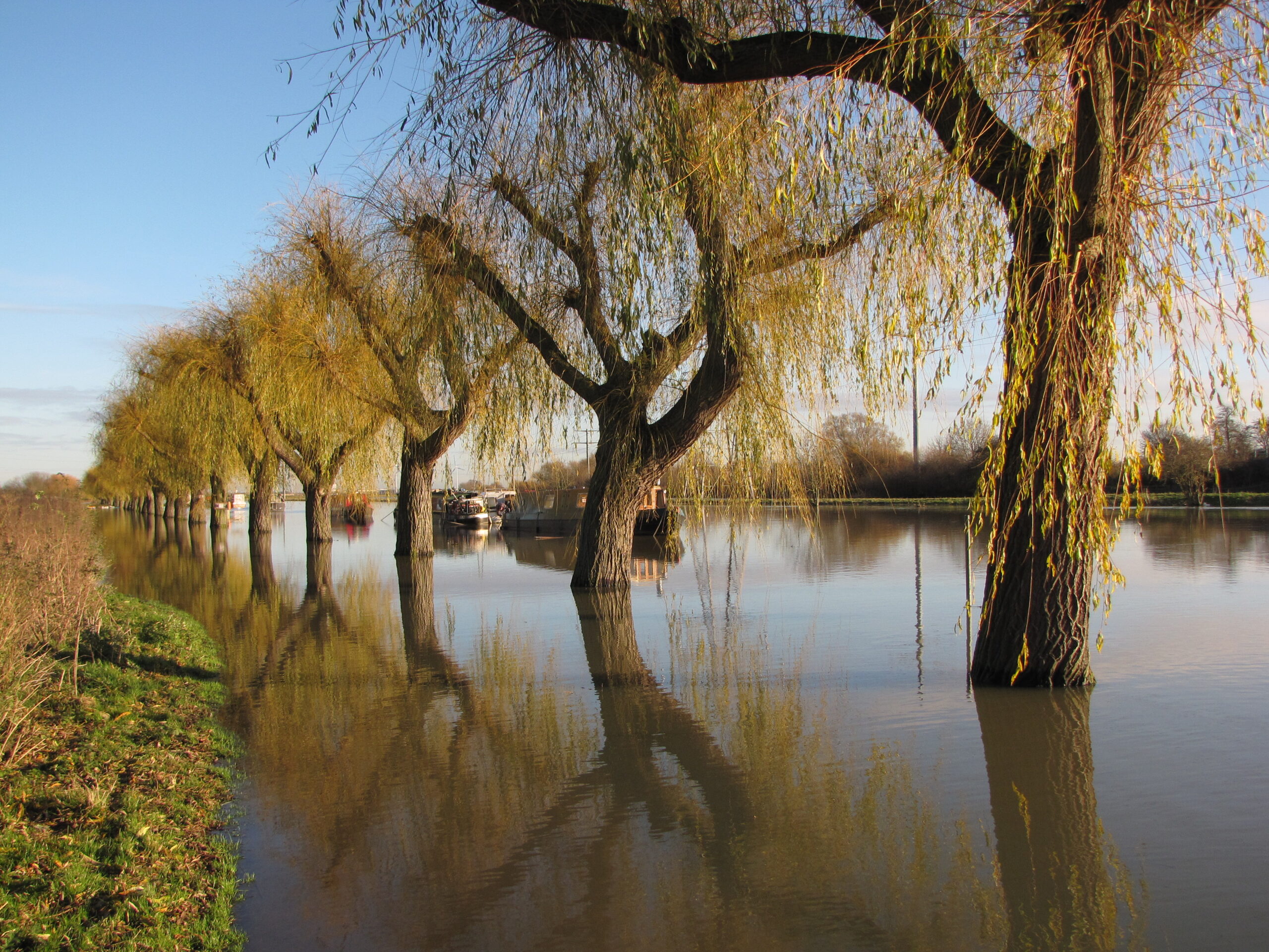 A river flooding.